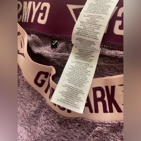 Gymshark Kids Burgundy Leggings - Picture 4 of 6